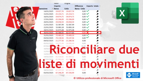 EXCEL &ndash; TRUCCHI E SEGRETI: Riconciliazione in Excel: come trovare le registrazioni mancanti
